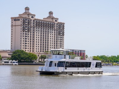 A ferry boat on the Savannah River.