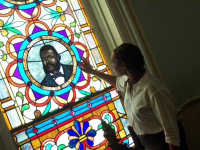 Stained Glass at Savannah's First African Baptist Church Stained Glass at Savannah's First African Baptist Church