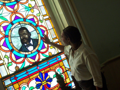 Stained Glass at Savannah's First African Baptist Church