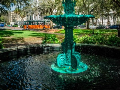 Lafayette Square Fountain and Cathedral Lafayette Square Fountain and Cathedral