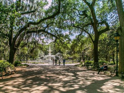 Forsyth Park is a popular place to visit in Savannah, Georgia.