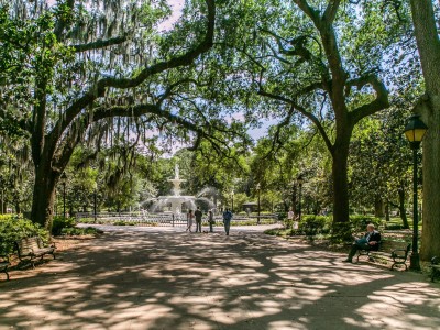 Forsyth Park is a popular place to visit in Savannah, Georgia.
